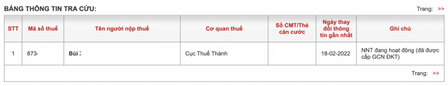 cách tra cứu mã số thuế cá nhân