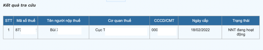 cách tra cứu mã số thuế cá nhân