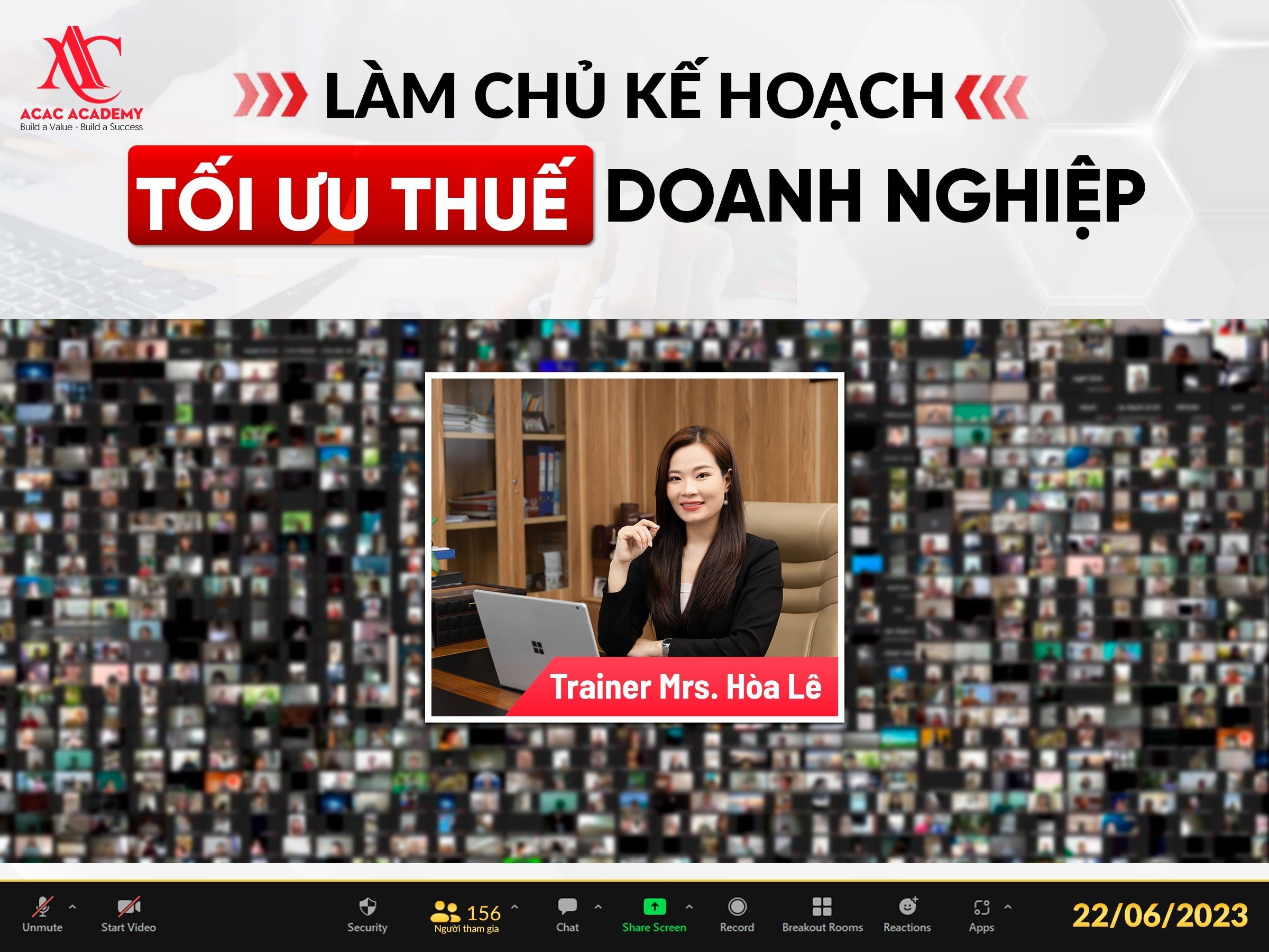 Chương trình 22/06/2023 lập kế hoạch tối ưu thuế cho doanh nghiệp
